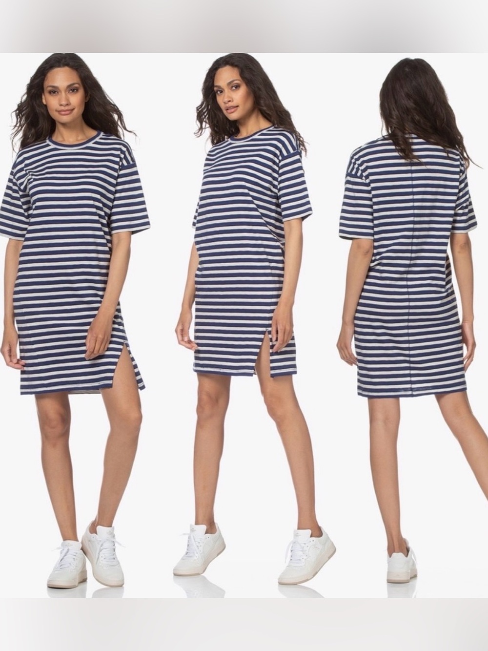 RAG & BONE The Slub Striped pima cotton t-shirt dress XS